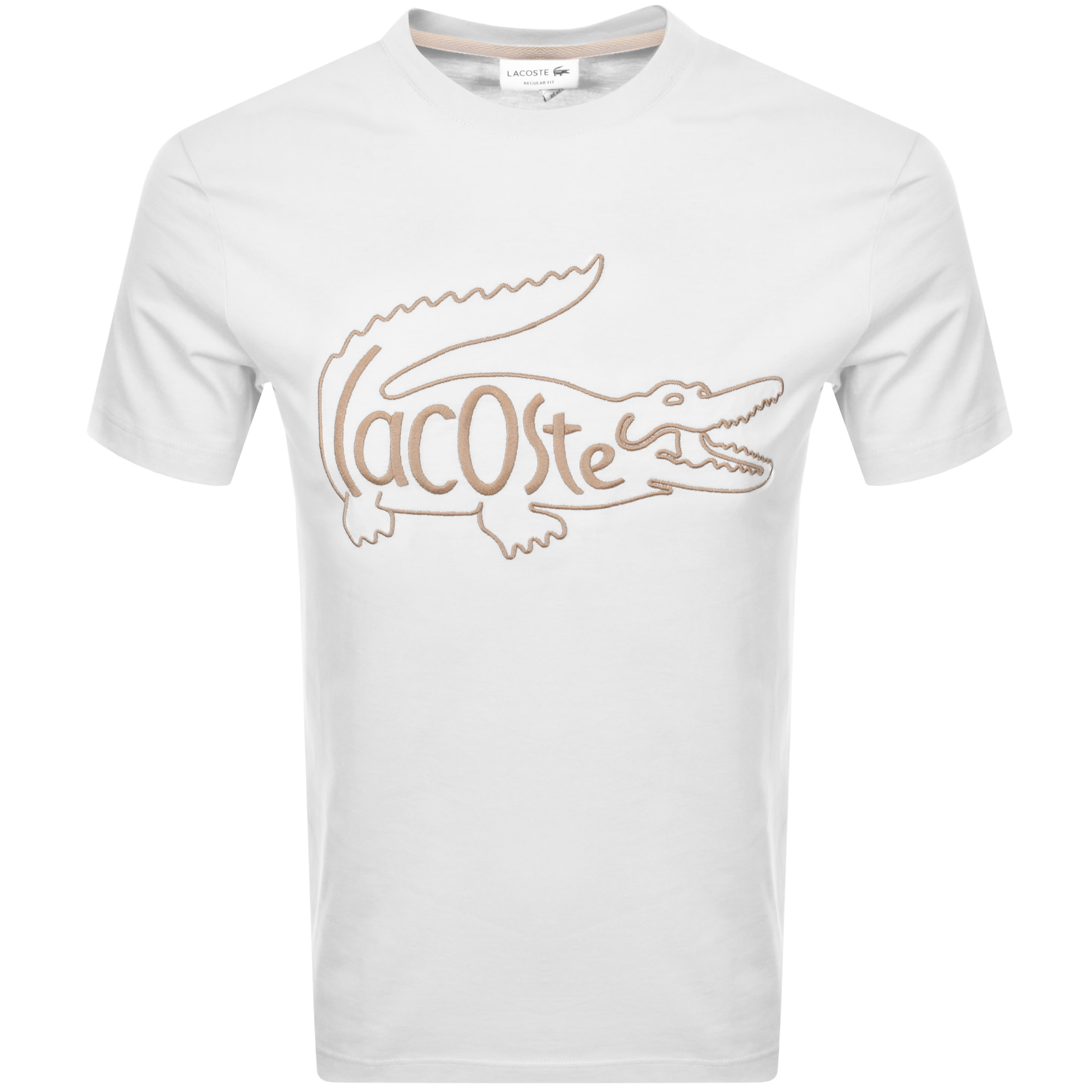 Alternative Image for ProductLacoste Crew Neck Logo T Shirt White1